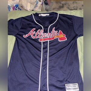 Atlanta Braves Navy Blue Jersey Freddie freeman